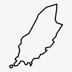 人类居住马恩岛地区导航图标高清图片