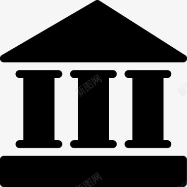 银行支柱支付图标图标