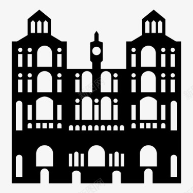 戈勒斯坦宫窗户德黑兰图标图标