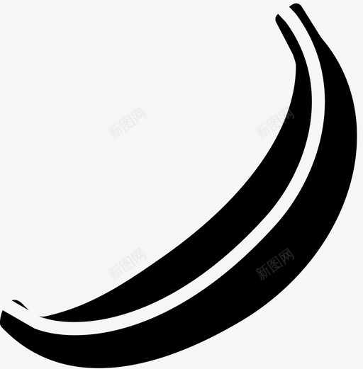 香蕉美食固体图标svg_新图网 https://ixintu.com 美食固体 香蕉