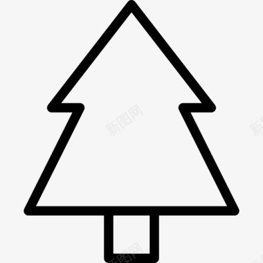 松树圣诞树常绿树图标图标