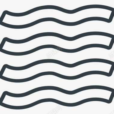 水波自然线图标图标