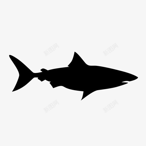 鲨鱼动物收藏图标svg_新图网 https://ixintu.com 动物收藏 鲨鱼