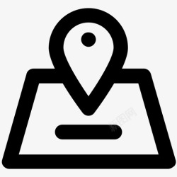加样器地图定位器夏季加粗线条图标高清图片