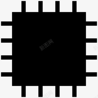 处理器芯片电子产品固态图标图标