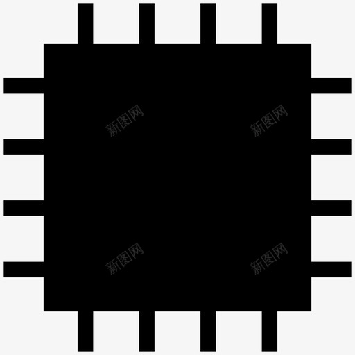 处理器芯片电子产品固态图标svg_新图网 https://ixintu.com 处理器芯片 电子产品固态图标