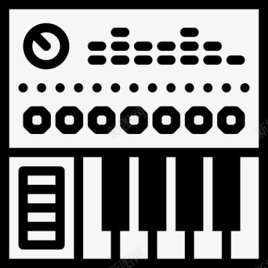 数字循环控制器计算器钢琴图标图标