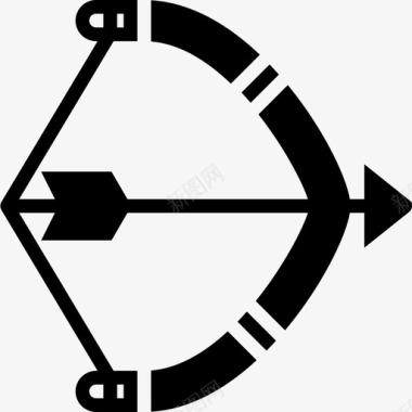 弓和箭西部投资组合图标图标
