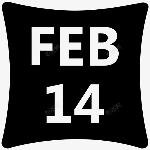 2月14日爱情和浪漫大胆的固体图标svg_新图网 https://ixintu.com 2月14日 爱情和浪漫大胆的固体图标