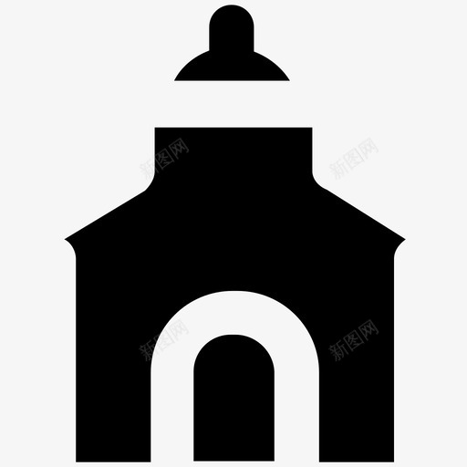 教堂建筑和家具大胆的固体图标svg_新图网 https://ixintu.com 建筑和家具大胆的固体图标 教堂