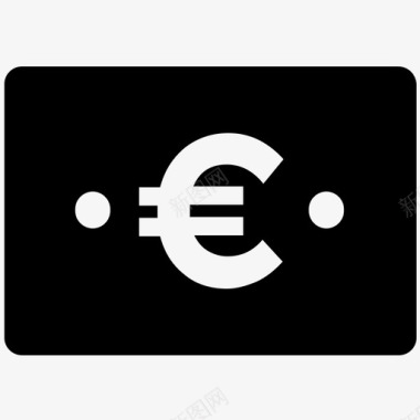 欧元纸币钞票现金图标图标