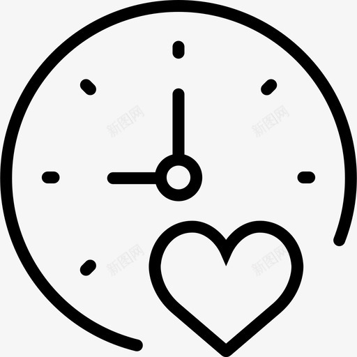 喜欢时钟约会时间网络图标svg_新图网 https://ixintu.com 互动 喜欢时钟 在一起的时间 时间花得好 漂亮图标互动大纲 爱的时间 约会时间 网络 质量时间
