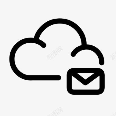 云电子邮件云在线邮件技术图标图标