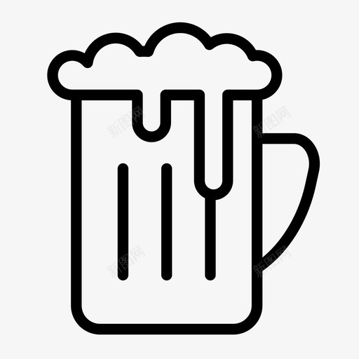啤酒品脱一杯啤酒图标svg_新图网 https://ixintu.com 一杯啤酒 品脱 品脱玻璃杯 啤酒 泡沫 生啤酒 酒吧 酒精 饮用