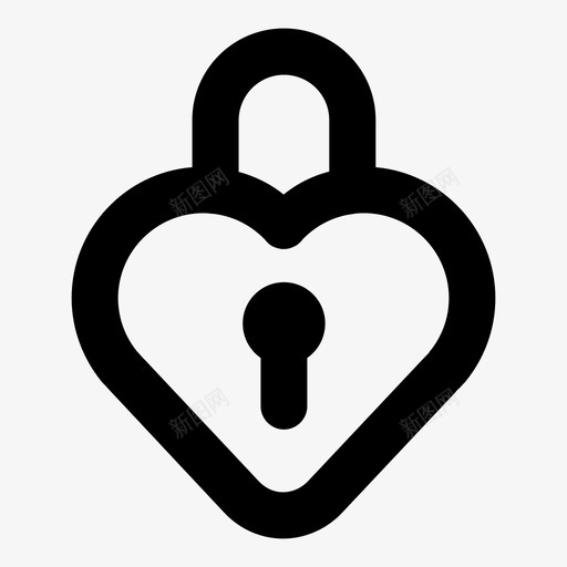 心锁安全爱图标svg_新图网 https://ixintu.com 安全 安全提纲加粗 心脏 心锁 情人节 核心 爱 血液 钥匙 锁心