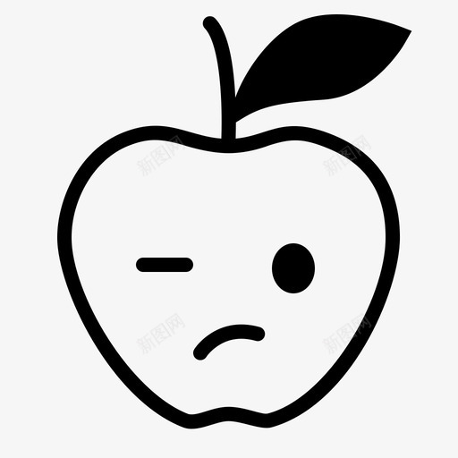 惊奇苹果头像图标svg_新图网 https://ixintu.com 兴奋 头像 布料 惊喜 惊奇 笑脸苹果 脸 苹果 表情符号