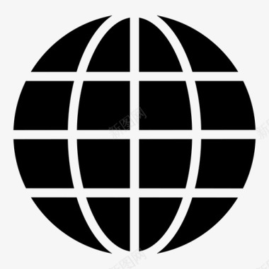 地球网格世界卫星图标图标