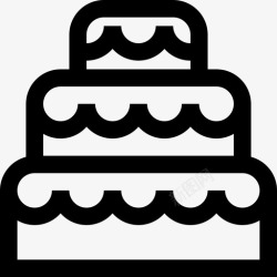 多层蛋糕蛋糕面包店生日图标高清图片