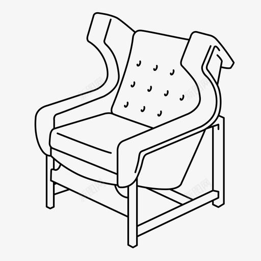 伏尔泰座椅现代主义图标svg_新图网 https://ixintu.com 伏尔泰 塞尔吉奥罗德里格斯 客人 客厅 家具设计 巴西人 座椅 扶手椅 椅子 现代主义