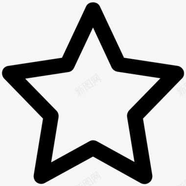 星星自然大胆的线条图标图标