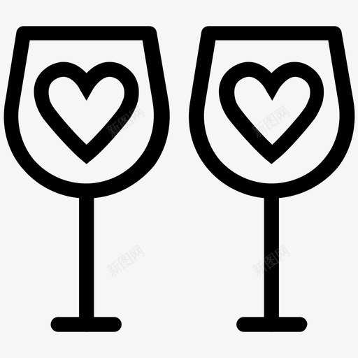 香槟祝酒爱情和浪漫系列图标svg_新图网 https://ixintu.com 爱情和浪漫系列图标 香槟祝酒