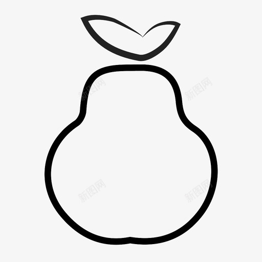梨苹果食物图标svg_新图网 https://ixintu.com 健康 多汁 梨 水果 绿色 美味 苹果 食物