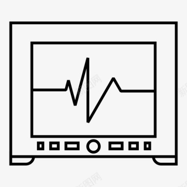 心脏监护仪疼痛医院图标图标
