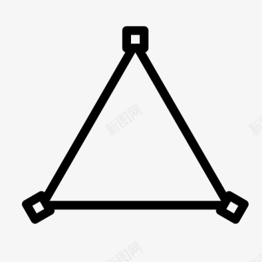 三角形形状针尖图标图标