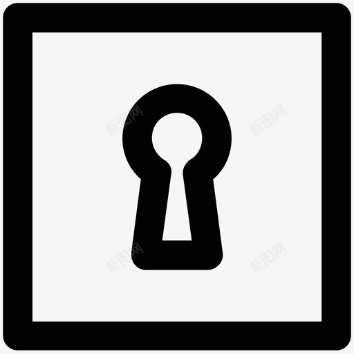 钥匙槽粗体安全粗体线图标svg_新图网 https://ixintu.com 安全粗体线图标 钥匙槽粗体