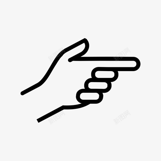 手指指向手部移动实心图标svg_新图网 https://ixintu.com 手指指向 手部移动实心图标