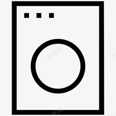 洗衣机电子产品线图标图标