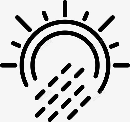 晴雨温暖天空图标svg_新图网 https://ixintu.com 天气 天空 寒冷 对比 晴雨 条件 温暖 粉碎天气轮廓 降水
