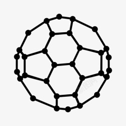富勒富勒烯分子石墨图标高清图片