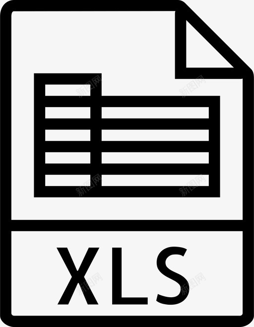 xls文件类型信息图标svg_新图网 https://ixintu.com smashicons文件类型大纲 xls文件 信息 扩展名 数据 文档 类型