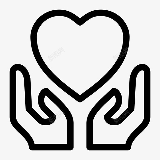 心脏保护医院介质图标svg_新图网 https://ixintu.com 医院介质 心脏保护
