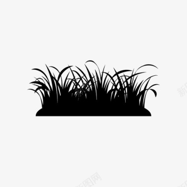 沼泽杂草草绿色图标图标
