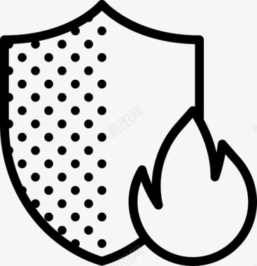 防病毒防火墙安全保护图标图标
