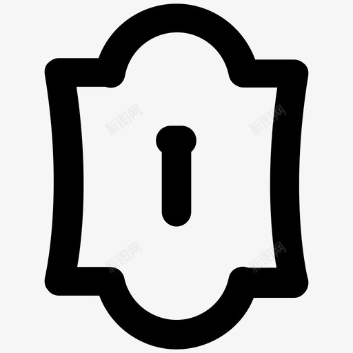 钥匙槽安全粗体线图标svg_新图网 https://ixintu.com 安全粗体线图标 钥匙槽