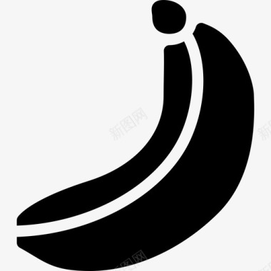 香蕉食物固体图标图标