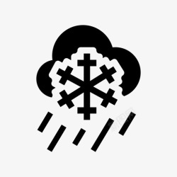 冰雨雨夹雪云冰图标高清图片