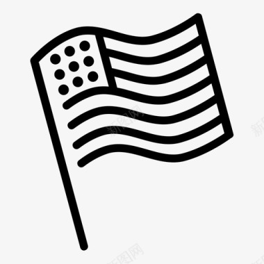 美国国旗星条旗美国图标图标