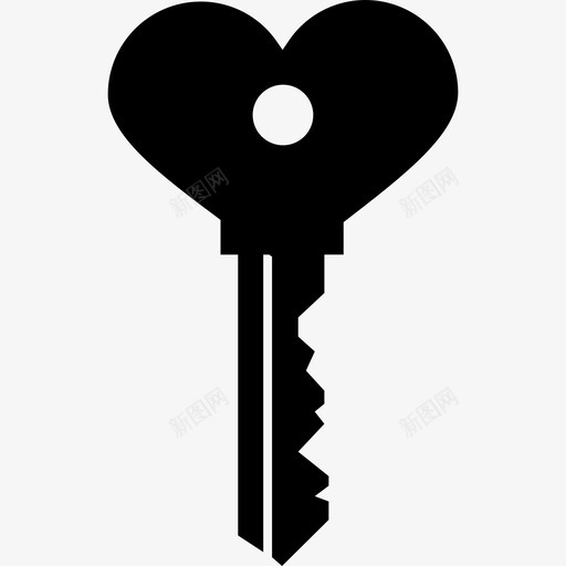 心形钥匙形状钥匙图标svg_新图网 https://ixintu.com 形状 心形钥匙 钥匙