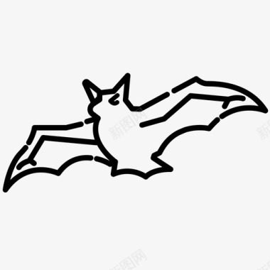 蝙蝠吸血鬼飞行图标图标