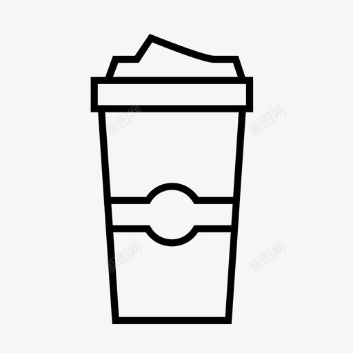 外卖杯咖啡图标svg_新图网 https://ixintu.com 咖啡 外卖杯