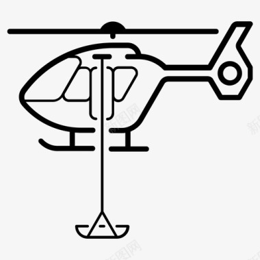 救援直升机运输飞行员图标图标