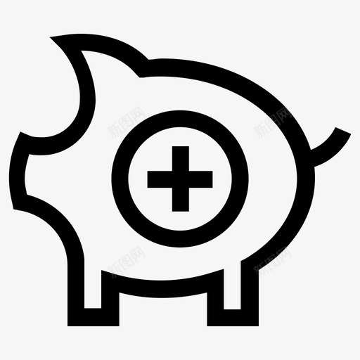 添加存钱罐用户界面图标svg_新图网 https://ixintu.com 添加存钱罐 用户界面图标