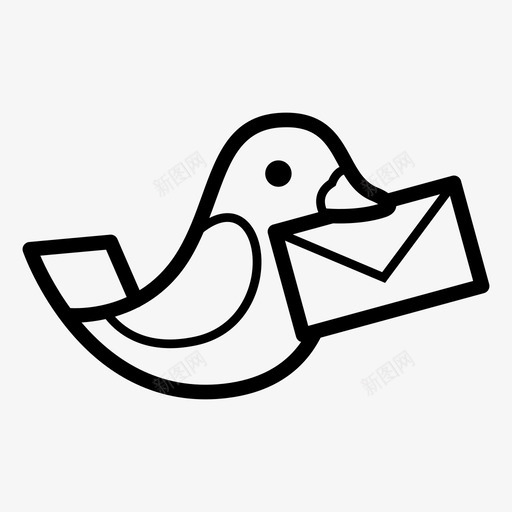鸽子信浪漫鸽子图标svg_新图网 https://ixintu.com 传递 写信 浪漫 爱 留言 祝贺 鸽子 鸽子信