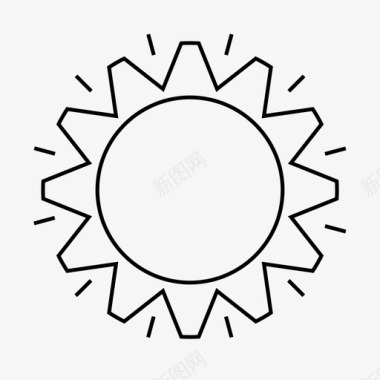 太阳紫外线阳光图标图标