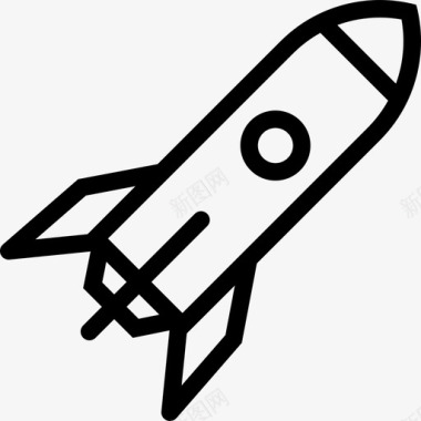火箭运动太空船图标图标