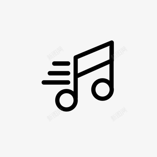 音乐笔记声音符号图标svg_新图网 https://ixintu.com 五角星 写下来 听 声音 媒体 播放音乐 符号 音乐笔记